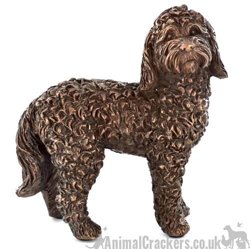 Cold Cast Bronze Labradoodle ornament figurine collectable Doodle Dog lover gift