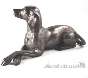 Exclusif à Animal Crackers - fabuleuse figurine décorative Weimaraner en bronze coulé à froid de 23 cm conçue par Harriet Glen 2