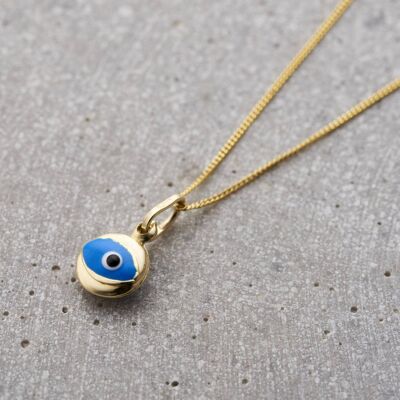 9ct Gold Mini Evil Eye Necklace