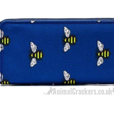 BEE design ladies Purse, zipped outer and multi compartment, Beekeeper Bee lover gift