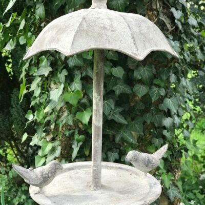Sturdy galvanised metal umbrella design hanging Bird Feeder, garden bird lover gift
