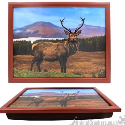 Coussin rembourré Leonardo Stag Lap Tray, excellent cadeau pour les amoureux de Stag & Deer