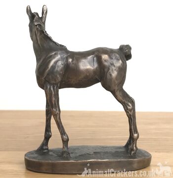 Adorable ornement de poulain en bronze coulé à froid par David Geenty, cadeau d'amant de cheval de qualité 4