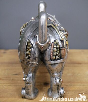 Grande figurine d'ornement de rhinocéros Steampunk, cadeau d'amant de nouveauté Rhino 5