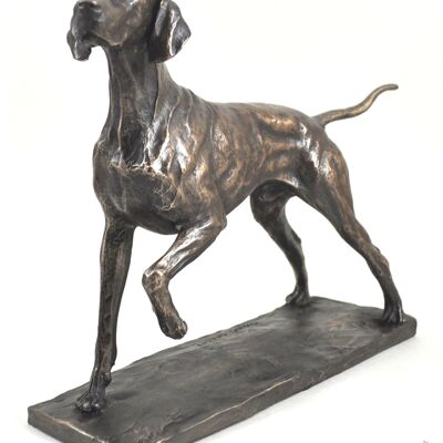 Large classic pose Pointer bronze ornament figurine designed by David Geenty