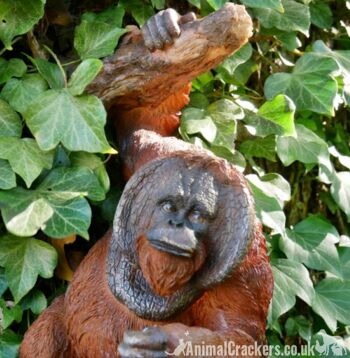 ORANG-OUTAN suspendu à une branche décoration de jardin ornement cadeau d'amant de singe singe 3