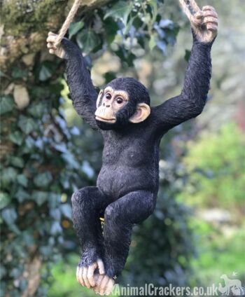 44 cm corde balançant Singe Escalade jardin ornement décoration chimpanzé amant cadeau 1