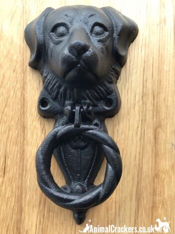 Heurtoir de porte en forme de tête de chien de style Labrador en fonte, excellent cadeau pour les amoureux des chiens. 1