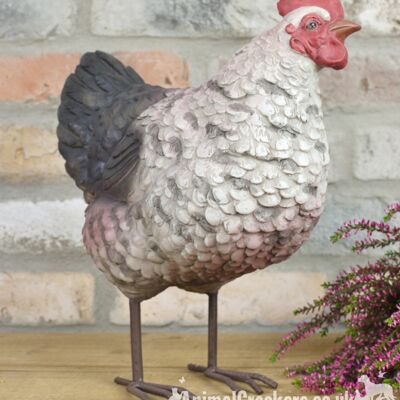Lebensgroße 30-cm-HENne-Ornamentfigur, Küchen- oder Gartendekoration, Geschenk für Hühnerliebhaber