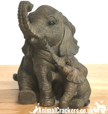 Éléphant assis avec ornement/figurine de veau de Léonard, coffret cadeau 1
