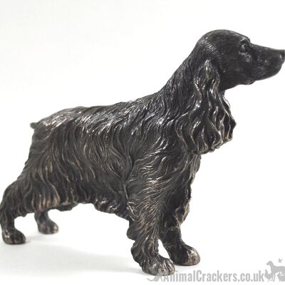 Estatuilla decorativa de Cocker Spaniel de pie de bronce fundido en frío