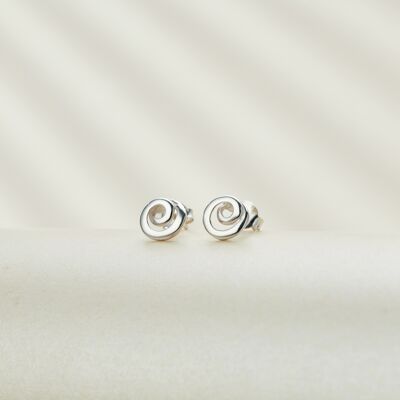 Sterling Silver Mini Loop Stud Earrings