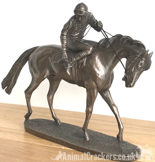 Exclusive to Animal Crackers - David Geenty 'On Parade' Cold Cast Bronze ornament figurine sculpture, great racehorse lover gift