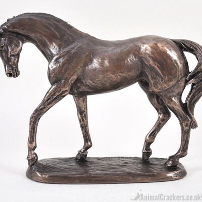 Figura de caballo de nobleza de Harriet Glen, adorno de bronce fundido en frío, regalo de amante de los caballos de carreras