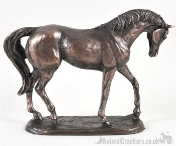 Figurine de cheval de la noblesse par Harriet Glen, ornement en bronze coulé à froid, cadeau d'amant de cheval de course 2