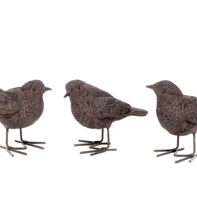 Set di 3 scriccioli effetto bronzo per interni o esterni, ottimo regalo per gli amanti degli uccelli