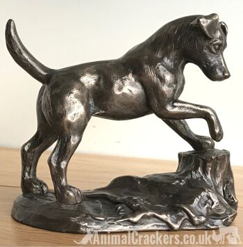 Exclusif à Animal Crackers - Figurine d'ornement en bronze coulé à froid Jack Russell Terrier par Harriet Glen Dog Lover Gift 1