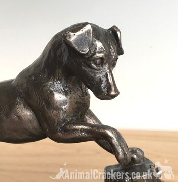 Exclusif à Animal Crackers - Figurine d'ornement en bronze coulé à froid Jack Russell Terrier par Harriet Glen Dog Lover Gift 2