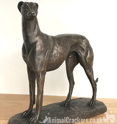 Gus' large bronze Greyhound figurine ornament sculpture statue by Harriet Glen
