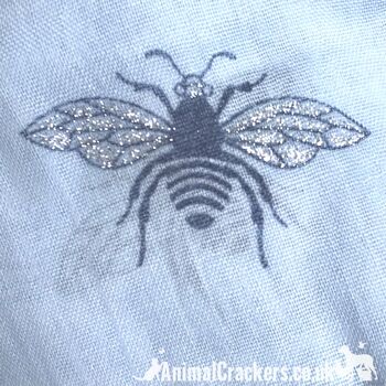 Écharpe Glittery BEE PRINT Sarong Bleu Moutarde ou Mélange de coton blanc Cadeau d'amant d'abeille - Moutarde 3