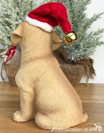 Noël Golden Labrador Dog Puppy ornement festif décoration sculpture figure 4