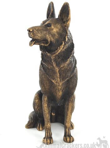 16cm berger allemand effet bronze ornement figurine cadeau amoureux alsacien 3
