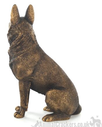 16cm berger allemand effet bronze ornement figurine cadeau amoureux alsacien 5