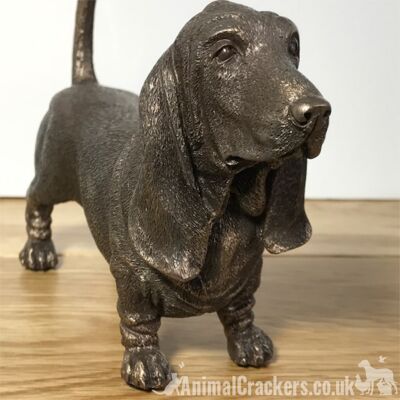 Bronzo Basset Hound amante regalo Beauchamp scultura ornamento statuetta statua