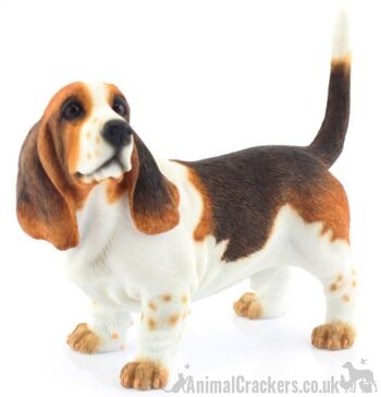 Figurine d'ornement réaliste Basset Hound de Leonardo, coffret cadeau