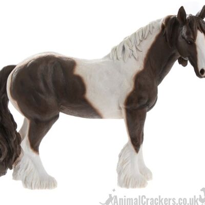 Large 26cm Skewbald (Brown & White) Cob ornament from Leonardo, great coloured horse or pony lover gift