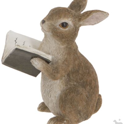 Itsy the Rabbit - simpatico libro di lettura di coniglio ornamento per interni o decorazione del giardino delle fate