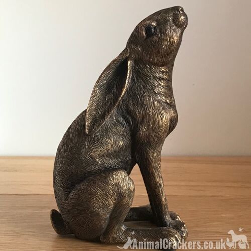 Leonardo Reflections Bronzed range18cm Bronzed Moongazing Hare, gift boxed