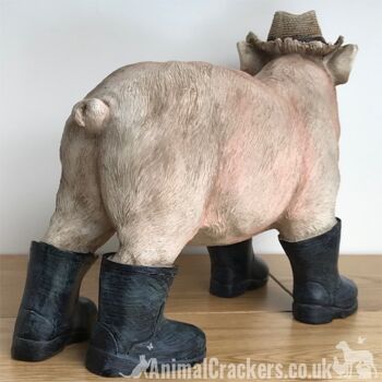 Grand cochon de nouveauté de 30 cm dans Wellies Wellingtons ornement décoration cadeau d'amant de cochon 4