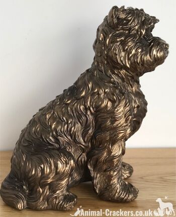 Figurine d'ornement en bronze Westie West Highland Terrier Leonardo, coffret cadeau 3