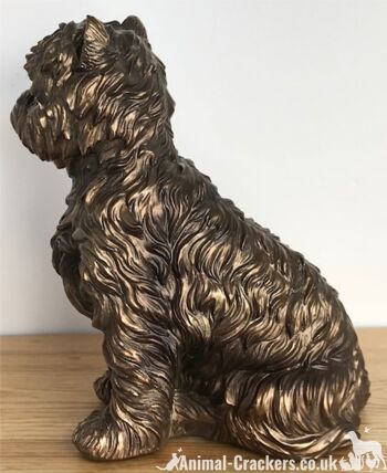 Figurine d'ornement en bronze Westie West Highland Terrier Leonardo, coffret cadeau 5