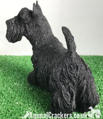 Sculpture de figurine d'ornement Scottish Terrier Scottie Dog par Leonardo, coffret cadeau 4
