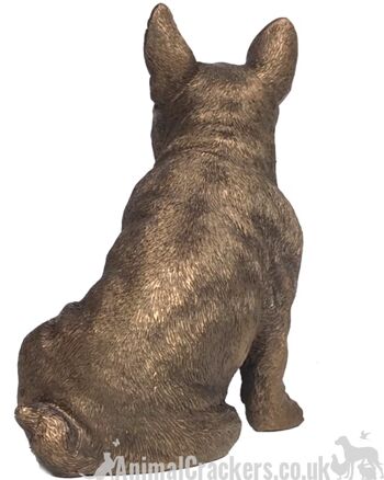 Figurine d'ornement bronzé Leonardo French Bulldog Frenchie, Animal Crackers Exclusive, dans un coffret cadeau Leonardo doré 5
