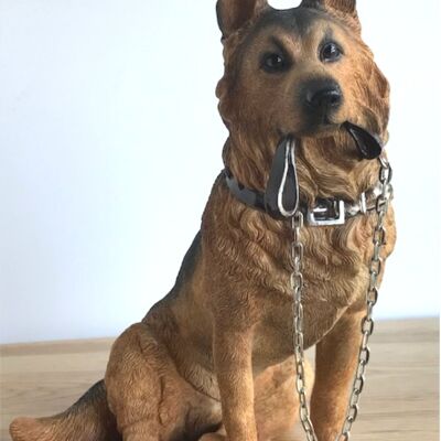 Große Elsässer Deutscher Schäferhund Ornament lebensecht Leonardo Walkies Figur verpackt