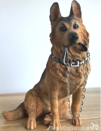 Grand ornement de berger allemand alsacien réaliste figurine Leonardo Walkies en boîte 1