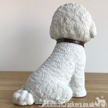 Grande sculpture de figurine d'ornement Bichon Frise Leonardo Walkies de 15 cm, boîte cadeau 4