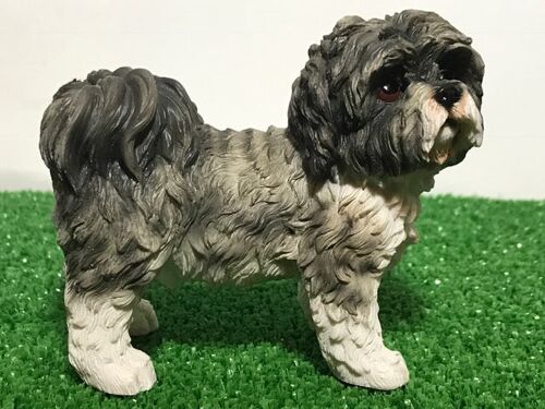 Grey Shih Tzu ornament figurine quality realistic Leonardo range. Gift boxed.