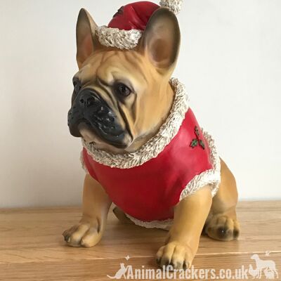 Bulldog Francés (Tan) Frenchie Dog Christmas jumper outfit adorno decoración