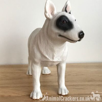 Englischer Bullterrier realistische Ornamentfigur Statue Leonardo in Geschenkbox