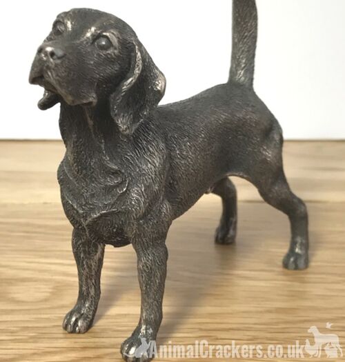 Cold Cast Bronze Beagle quality sculpture ornament figurine statue gift boxed