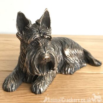 Bronze Scottish Terrier Beauchamp sculpture ornement figurine Scottie amant 2