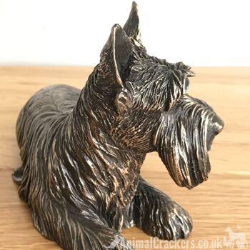 Bronze Scottish Terrier Beauchamp sculpture ornement figurine Scottie amant 3