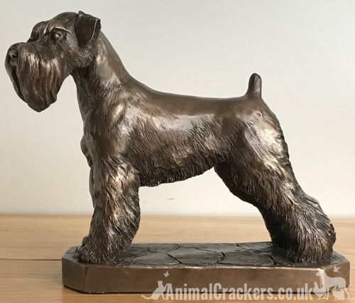 Bronze Schnauzer ornament figurine sculpture by David Geenty Dog Lover Gift