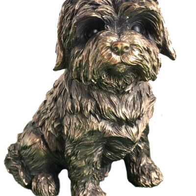 Bronzeeffekt Shih Tzu Ornamentfigur, Leonardo for Animal Crackers Exclusive, in Geschenkbox