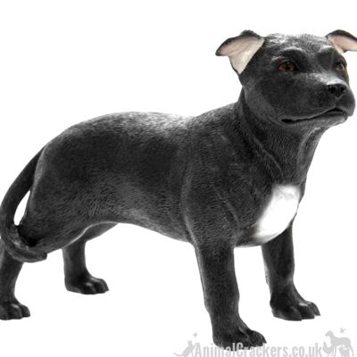Adorno "Staffie" Black Staffordshire Bull Terrier de Leonardo, en caja de regalo