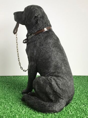 Labrador noir 18cm ornement figurine qualité réaliste gamme Leonardo Coffret cadeau 4
